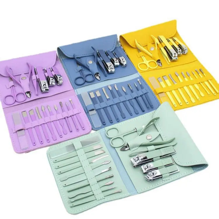 16 in 1 Nail kit Manicure Cutters Nail Clipper Set Household Stainless Steel Ear Spoon Nail Clippers Pedicure Nail Scissors Tool Set (Random Color) Rs 559