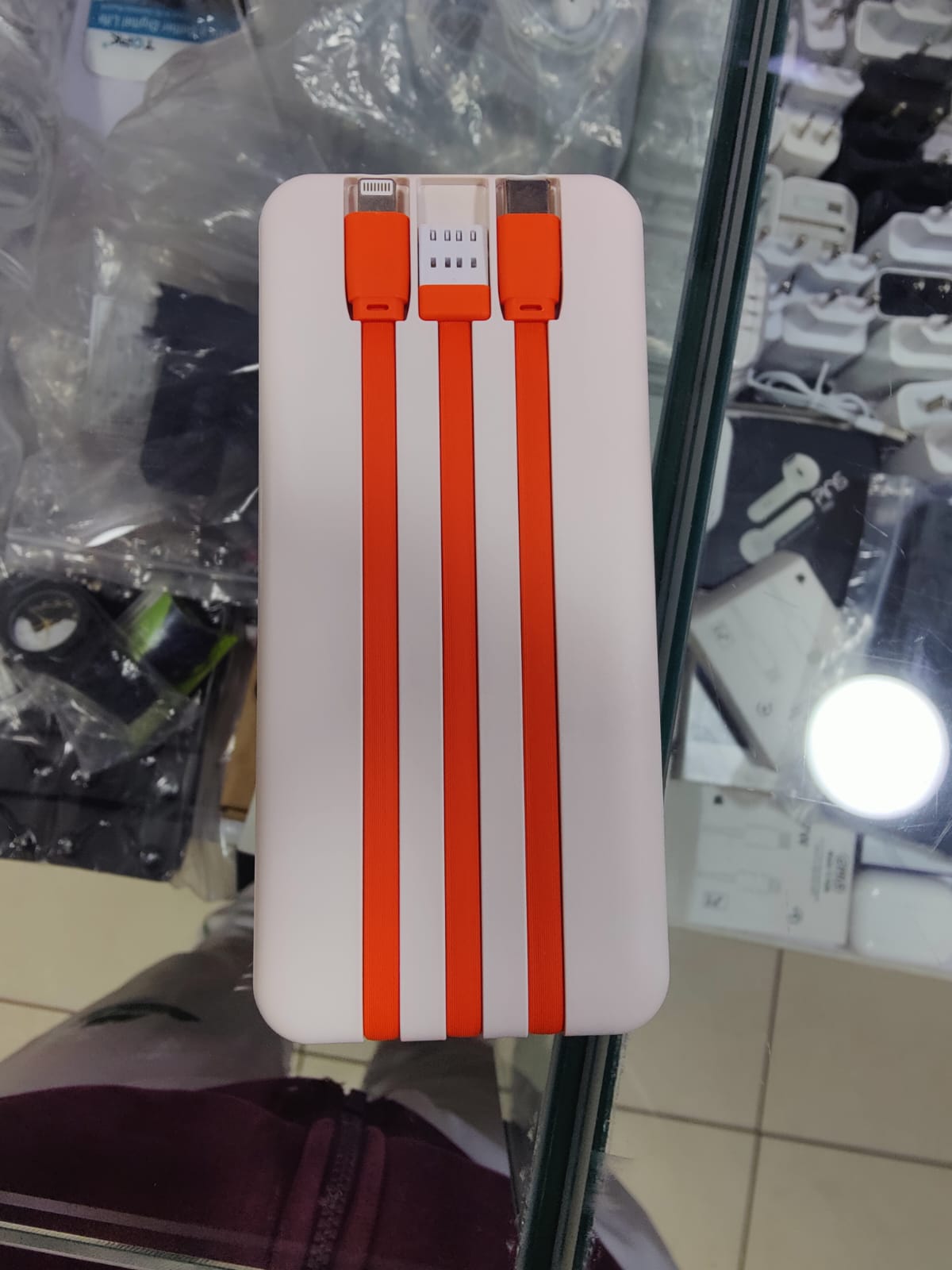 Marten Fast Charging Power Bank 20,000mAh | Built‑in Cables | Lightning, Type‑C & Micro USB Compatible